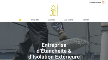 Page d'accueil du site : JD Etanchéité