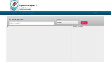 Page d'accueil du site : Urgence Passeport