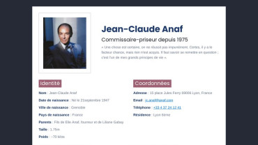 Page d'accueil du site : Jean-Claude Anaf