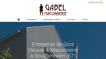 Page d'accueil du site : Gabel Maçonnerie