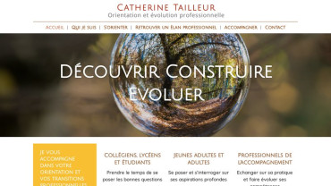 Page d'accueil du site : Catherine tailleur