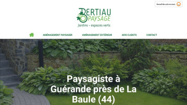 Page d'accueil du site : Bertiau Paysage
