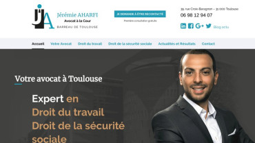 Page d'accueil du site : Cabinet de Maître Jérémie AHARFI