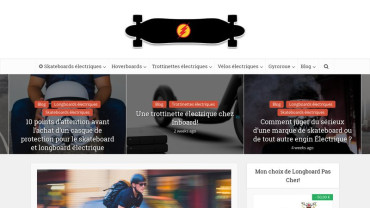 Page d'accueil du site : Skate Electrique