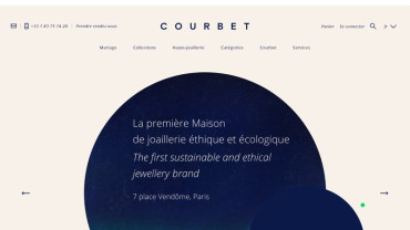 Page d'accueil du site : Courbet