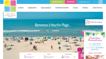 Page d'accueil du site : Côte d'Argent