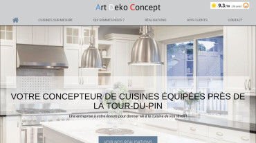 Page d'accueil du site : Art Deko Concept