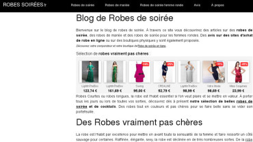 Page d'accueil du site : Robes de soirées