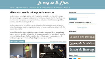 Page d'accueil du site : Le Mag de la Déco