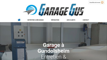 Page d'accueil du site : Garage Gus