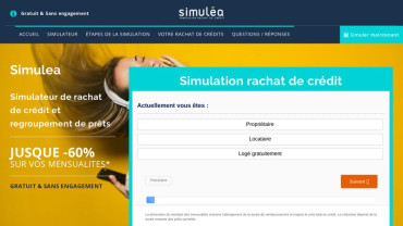 Page d'accueil du site : Simulea