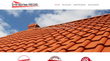 Page d'accueil du site : Regis Couvreur