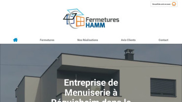 Page d'accueil du site : Hamm Bertrand Fermetures du Bâtiment