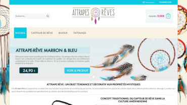 Page d'accueil du site : Attrapes Reves