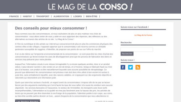 Page d'accueil du site : Le Mag de la Conso