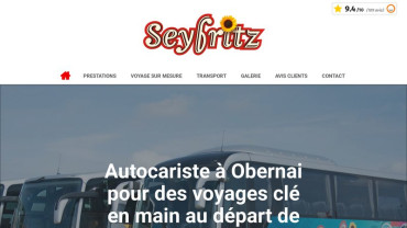 Page d'accueil du site : Autocars Seyfritz