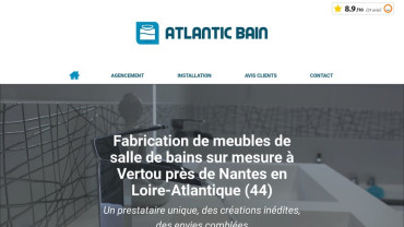 Page d'accueil du site : Atlantic Bain