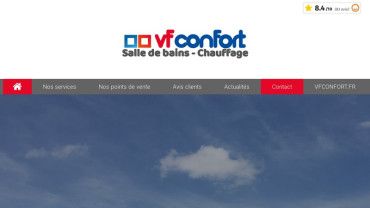 Page d'accueil du site : VF Confort