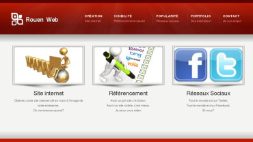 Page d'accueil du site : Rouen Web