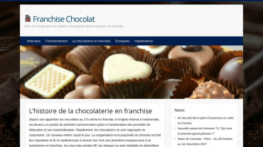 Page d'accueil du site : Franchise-chocolat.fr
