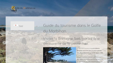 Page d'accueil du site : Golfe du Morbihan