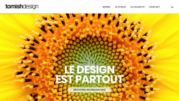 Page d'accueil du site : Tomish Design