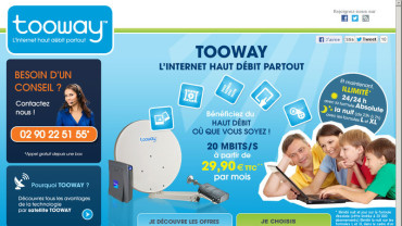 Page d'accueil du site : Tooway