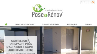 Page d'accueil du site : Pose & Rénov'