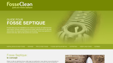 Page d'accueil du site : Fosseclean