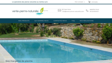Page d'accueil du site : Vente Pierre Naturelle