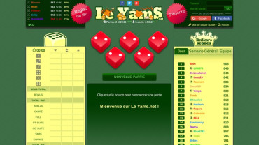 Page d'accueil du site : Le Yams