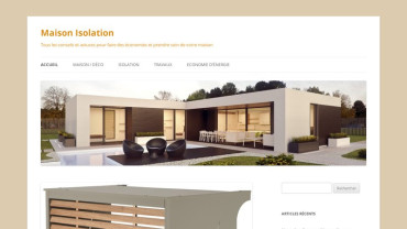 Page d'accueil du site : Maison Isolation