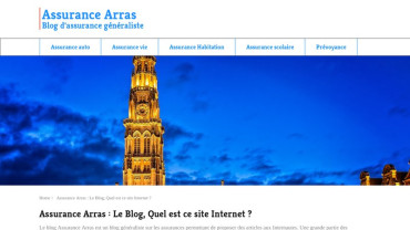Page d'accueil du site : Assurance Arras