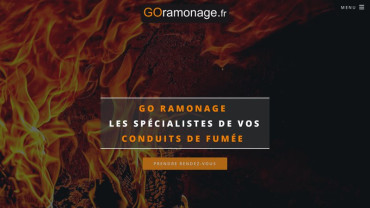 Page d'accueil du site : Go Ramonage