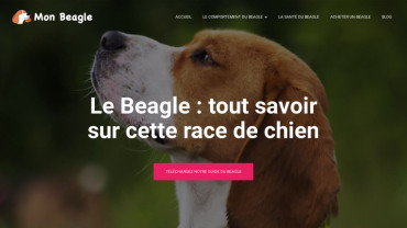 Page d'accueil du site : Mon Beagle