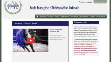 Page d'accueil du site : Efoa.fr