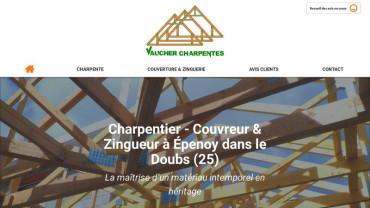 Page d'accueil du site : Vaucher Charpentes