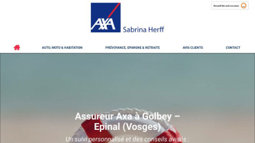 Page d'accueil du site : Sabrina Herff - AXA Assurance