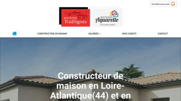 Page d'accueil du site : Maisons Tradilignes et Aquarelle