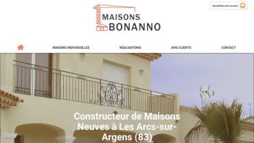Page d'accueil du site : Bonanno Bâtiments & Fils