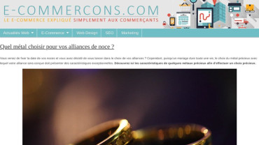 Page d'accueil du site : e-commercons.com