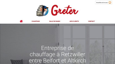 Page d'accueil du site : ETS B Greter & Fils