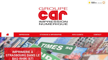 Page d'accueil du site : Groupe CAR