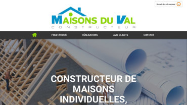 Page d'accueil du site : Maisons Du Val