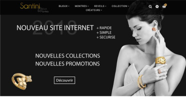 Page d'accueil du site : Santini Bijoux