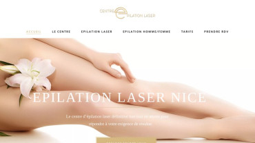 Page d'accueil du site : Centre d’épilation laser Nice 
