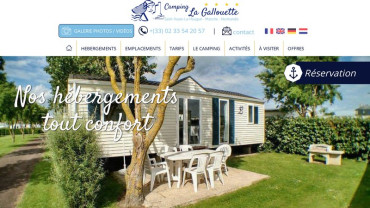 Page d'accueil du site : Camping de la Galouette