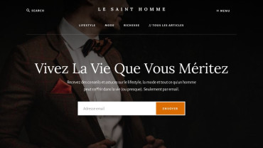Page d'accueil du site : Le Saint Homme