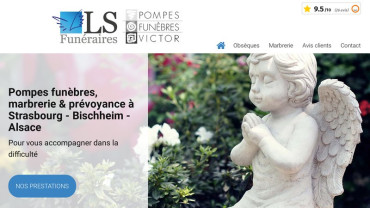Page d'accueil du site : LS Funéraires