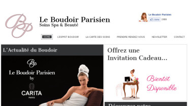 Page d'accueil du site : Le boudoir parisien